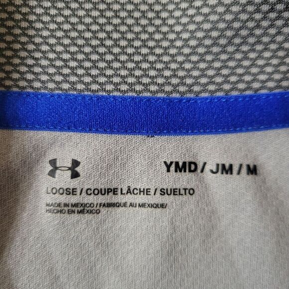 Under Armour Gray Tech Boy's Textured Quarter Zip Pullover Top - Picture 4 of 14